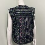 Pilcro  Anthropologie Anthro Ruffled Button Front Sleeveless Top Shirt Small S Photo 7