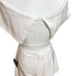 Lulus NWT Always Celebrating Satin Off‑Shoulder Mini Dress Women’s Size XS Ivory White Photo 4