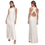 Lulus Effortlessly Sensational White Satin Backless Maxi Dress size XXS NWT Photo 6