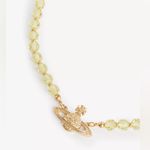 Vivienne Westwood Messaline gold-tone brass crystal-embellished choker Necklace Photo 2