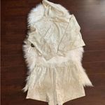 Zoe + Phoebe Ivory Snake Print 2pc Hoodie + Shorts Lounge Set Size Large Photo 5