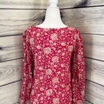 O'Neill O’Neill Landon Pink & Beige Floral Patterned Bell Sleeve Top Photo 6