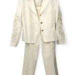 Bob Mackie | 16 Blazer/12 Trouser Pant Suit Set Embroidered Wide Leg Women's Photo 0