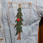 Newton Trading Co. Vintage Blue Denim shirt with Bear and Tree Design Size M Photo 3