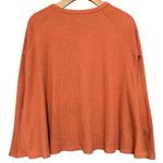 Free People We The  Women’s Size XS Orange Oversized Swing Thermal Waffle Top Photo 2