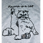 Karma is a Cat sweatshirt XL gray Photo 2