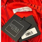 Mac Duggal Ieena for NEW Red Pleated Plunge Neck Wide Leg Jumpsuit Size 10 26319 Photo 7