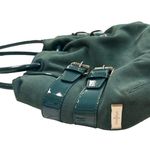 Cole Haan women’s green leather suede handbag purse medium size SKU 3557 Photo 4