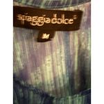 Spiaggia Dolce  Kaftan Cover Up Blue Teal Tie Dye Rayon M Photo 1