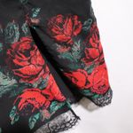 Lovers & Friends Black Rose Mini Dress Dark Romantic Sexy Date Night XS * Floral Photo 2