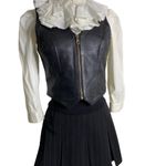 pinstripe pleated mini skirt Black Photo 3