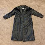 Vintage Maggie Lawrence Collection Women's Long Black Leather Jacket Size Medium Photo 2