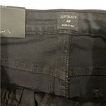 Just Black NWT,  Black Mid Rise Cropped Skinny Jean Fringe Hem, Sz 29 Photo 12
