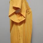 New York Laundry  Yellow Crochet Square Neck Crinkle Knit Top Size Medium Photo 1