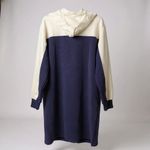 Halara  Long Sleeve Hoodie Dress - Navy and Cream Photo 1