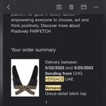 Versace Black and Gold Greca Strappy bikini top Photo 4