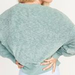Old Navy green terry crewneck cropped sweater medium Photo 8