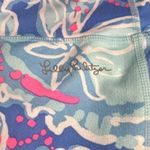 Lilly Pulitzer Luxletic Capri Leggings Shell Print Pink Blue Trim Womens Size XS Photo 1