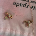 Kate Spade  New York Ready Set Bow Gift Set Rose Gold Earring Necklace Set Photo 3