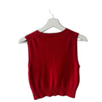 Abercrombie & Fitch Vest Women's Size M Red Pullover Round Neck Photo 1