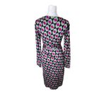 Diane Von Furstenberg  alame Julian teal pink black wrap  Sz 2 dress Photo 2