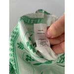 Emily McCarthy Lolli Top Womens Size Medium Green Satin Luxury Resort Beachy Photo 4