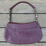 Y2K Burgundy Maroon Leather Claudia Firenze Shoulder Bag Purse Made in Italy Red Photo 0