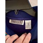 Vintage Gianni Blue Patterned Polo Collar Pullover Sweatshirt Small Granny Photo 1