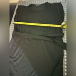 Chic Black Midi Dress with Belt Size L Photo 3
