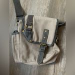 Cargoit Crossbody Travel Bag Cargo Canvas Flap Brown Tan Gray Small Medium Photo 9