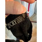 sweater lace V black red blue metallic Size L Photo 7