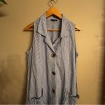 For Cynthia FOR CUNTHIA Linen Blend Button-Down Dress Photo 3