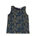 White Stag Vintage blue, green and yellow paisley print sparkly tank top Photo 1