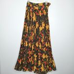 Elissa of California fall leaf print pleated skirt Orange Size undefined Photo 2