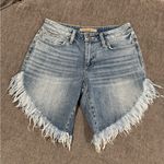 joe's jeans  Light Blue Frayed Jean Shorts Photo 3