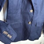 J.CREW Navy Classic Suiting Cotton Button Photo 2