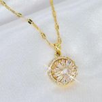 18k Gold Polished Spinner Necklace Photo 2