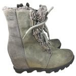 Sorel Joan of Arctic Wedge II Boot Quarry Green Sherpa Lined Women's Size 8 Photo 4