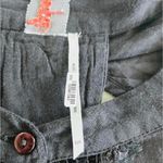 Free People  Black Boho Gauze Tunic Oversized Blouse Size Small Photo 2