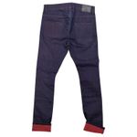 RUDESkinny Drop Waist Dark Wash Blue Red Lined Jeans Size Cuffed Stretch Photo 3
