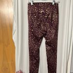 Aerie Chill Play Move Starry Burgundy Leggings Size Large Photo 5