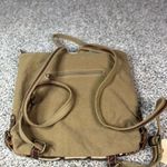 Myra Bag Unisex Brown Embossed Leather & Cowhide Backpack Medium Photo 1