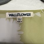 WallFlower Women's Chiffon Floral‎ Dressy Tops Size Long Sleeve Casual Boho Green Size M Photo 2