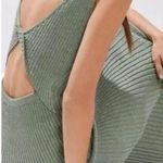 Anthropologie Amadi Women's Knit Maxi Dress Sage Green Size Small Open Back Photo 1