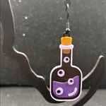 Glow in the Dark Purple Potion Bottle Earrings 🧪💜 Halloween Jewelry Photo 2