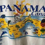 Vintage Y2K Panama Canal T Shirt Multicolor Small S Tie Dye Graphic Tee Logo Yellow Photo 4