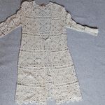 Belldini Chochet Cardigan Boho Coverup Tan Long Sleeve Size S Photo 5