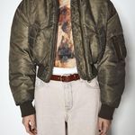 ZARA bomber jacket distressed aviator pilot with sherpa collar Photo 5