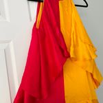 Anthropologie Pinnacle By Shruti Sancheti Mock-Neck Colorblock Ruffle Dress, Size S Photo 6