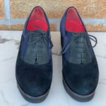 Pas de Rouge suede colorblock oxfords shoes size 39 Black Photo 1